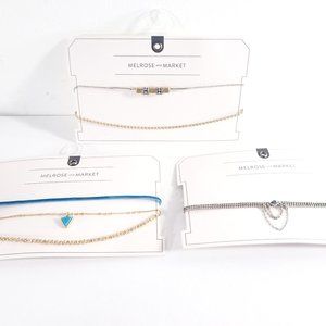NWT Nordstrom Melrose & Market Choker Necklace SET 3